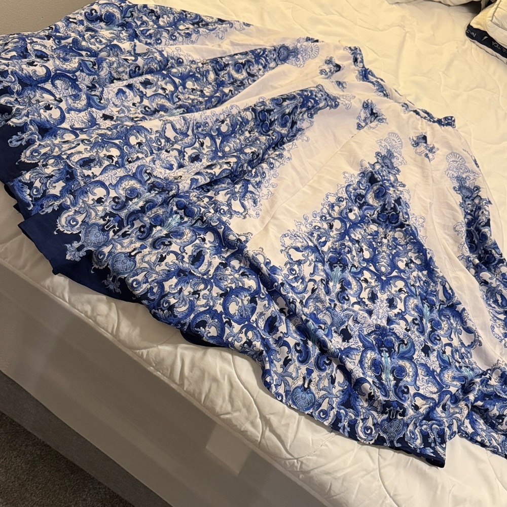 M&M'S Blue and White Fabric